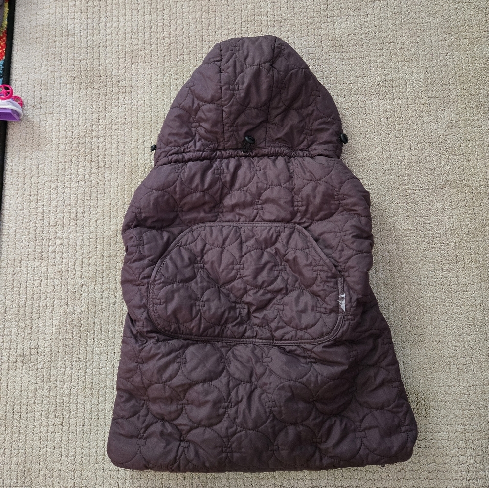 Brown Puffer Cover For Carrier And Stroller